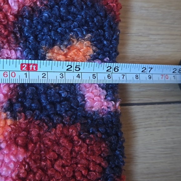 NWOT SAGE Collective Women's Red Faux Shearling Pullover Quarter Zip Sz L - Picture 8 of 9